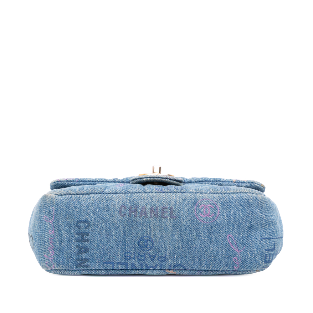 Pre-Loved Chanel Mini Rectangular Quilted Denim M… - image 3